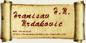 Hranisav Mrdaković vizit kartica